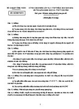 Đề thi chọn học sinh giỏi Sinh học 10 THPT chuyên - Năm học 2015-2016 - Sở GD & ĐT Vĩnh Phúc